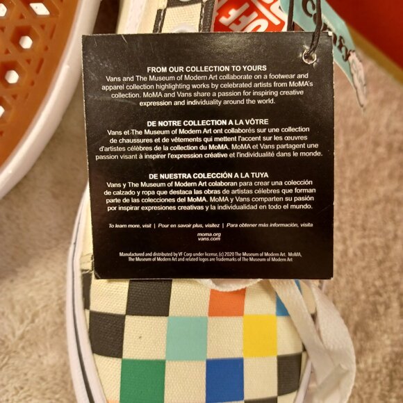 VANS Men's 4/Women's 5.5 ComfyCush Old Skool x MoMA Checkerboard VN0A3WMA1PJ - Picture 11 of 12
